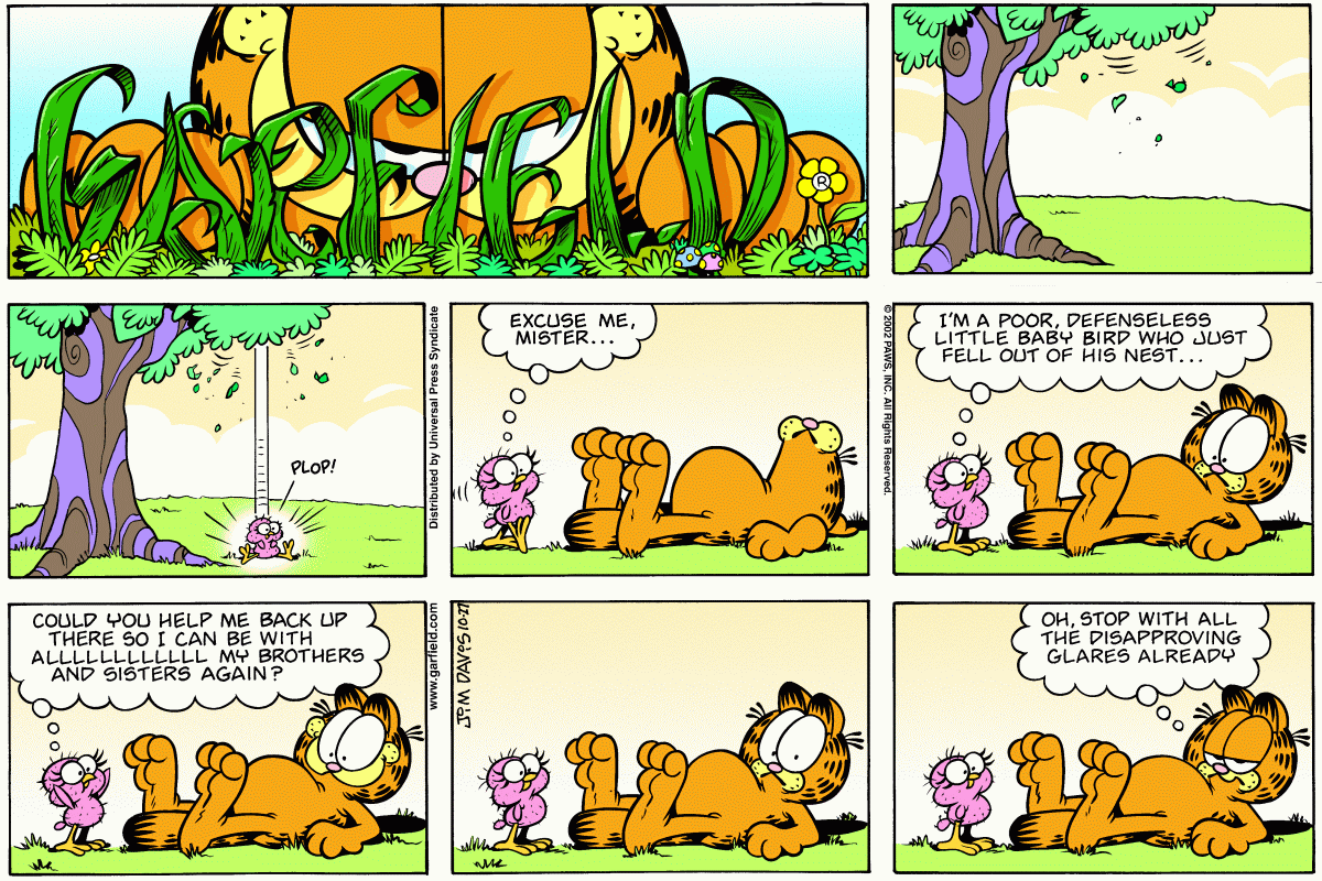 Garfield comic strip for Sunday, October 27, 2002