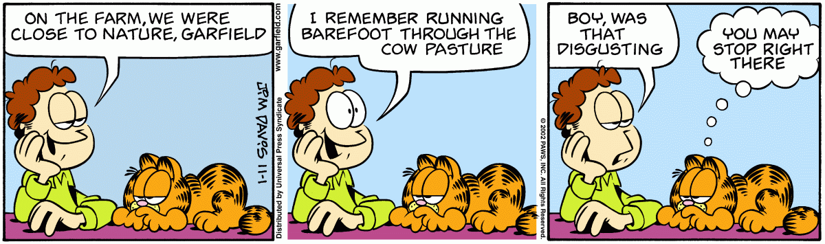 Garfield, November 1, 2002