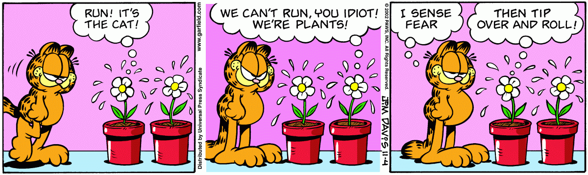 Garfield comic strip for Monday, November 4, 2002