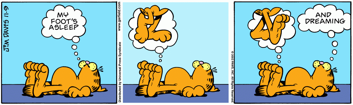 Garfield comic strip for Saturday, November 9, 2002