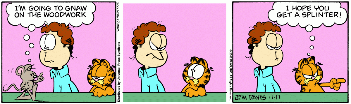 Garfield comic strip for Monday, November 11, 2002