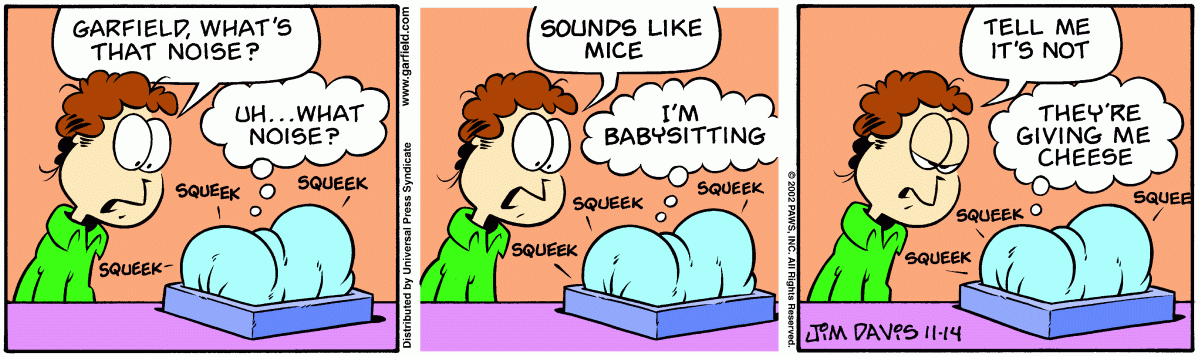Garfield comic strip for Thursday, November 14, 2002