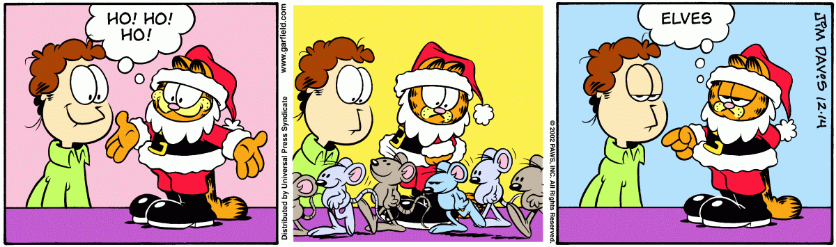 Garfield comic strip for Saturday, December 14, 2002