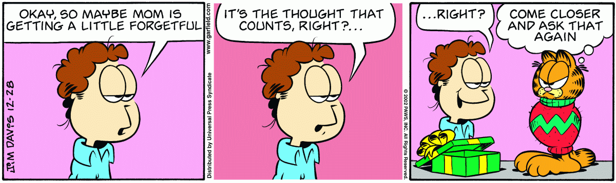 Garfield, December 28, 2002