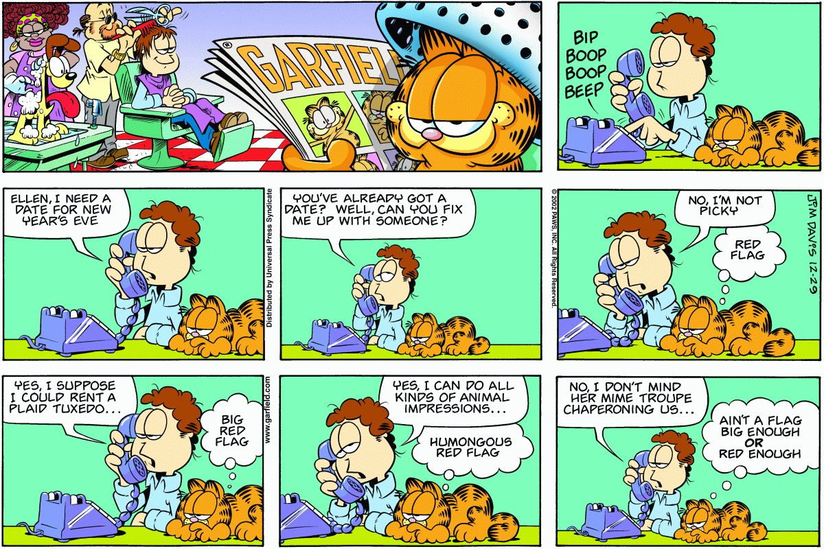 Garfield, December 29, 2002