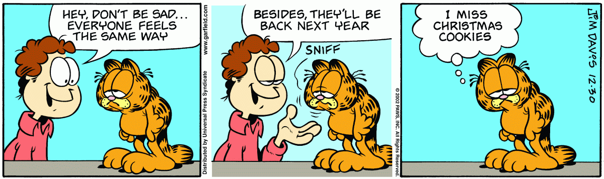 Garfield comic strip for Monday, December 30, 2002