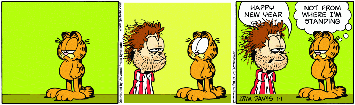 Garfield, January 1, 2003