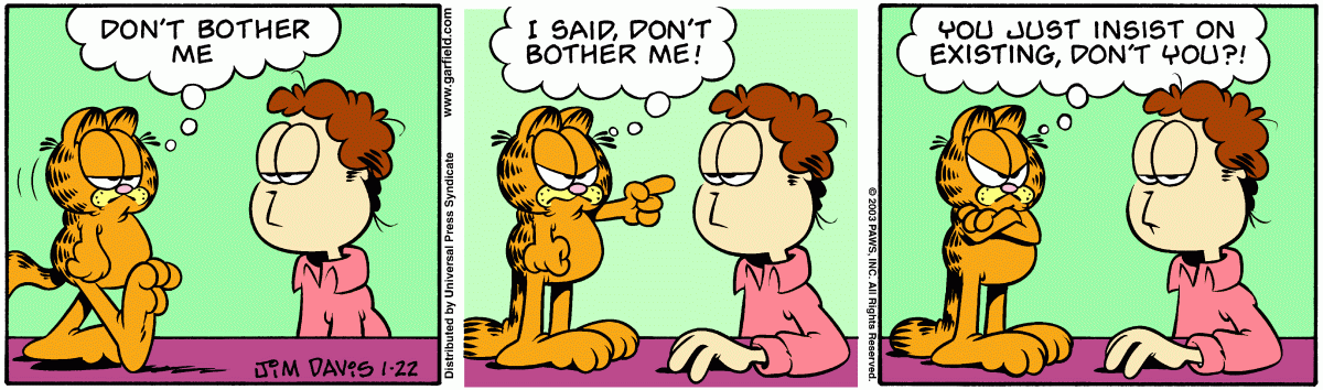 Garfield, January 22, 2003