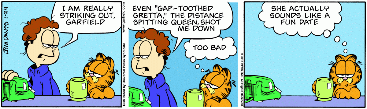 Garfield, January 24, 2003