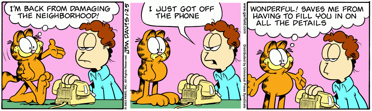 Garfield, January 25, 2003