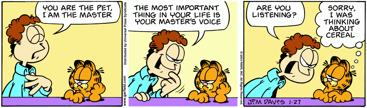 Garfield, January 27, 2003