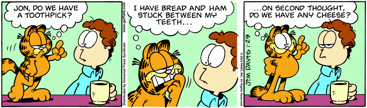 Garfield, January 29, 2003