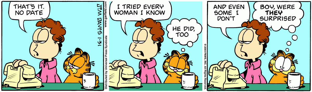 Garfield, January 31, 2003