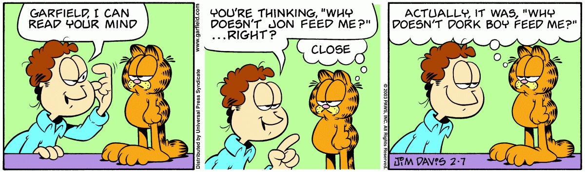 Garfield, February 7, 2003