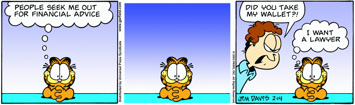 Garfield, February 14, 2003