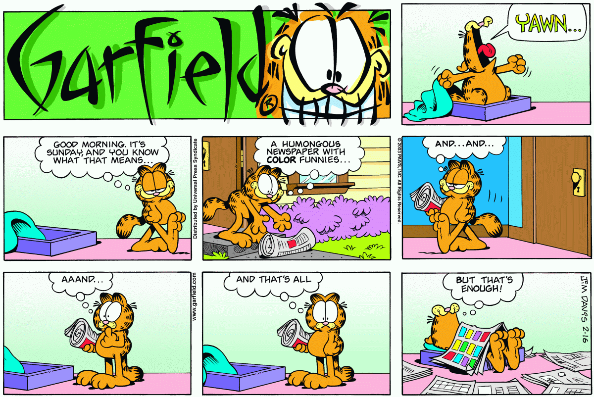 Garfield, February 16, 2003