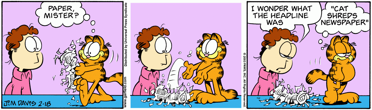 Garfield, February 18, 2003