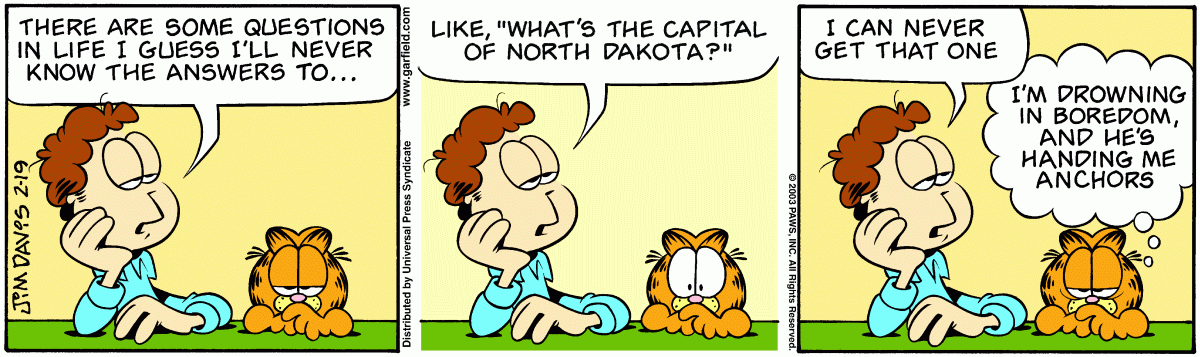 Garfield, February 19, 2003