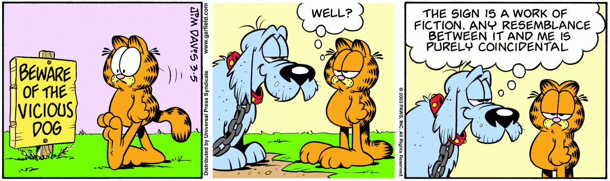 Garfield, March 5, 2003