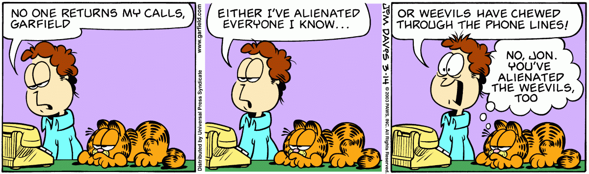 Garfield, March 14, 2003