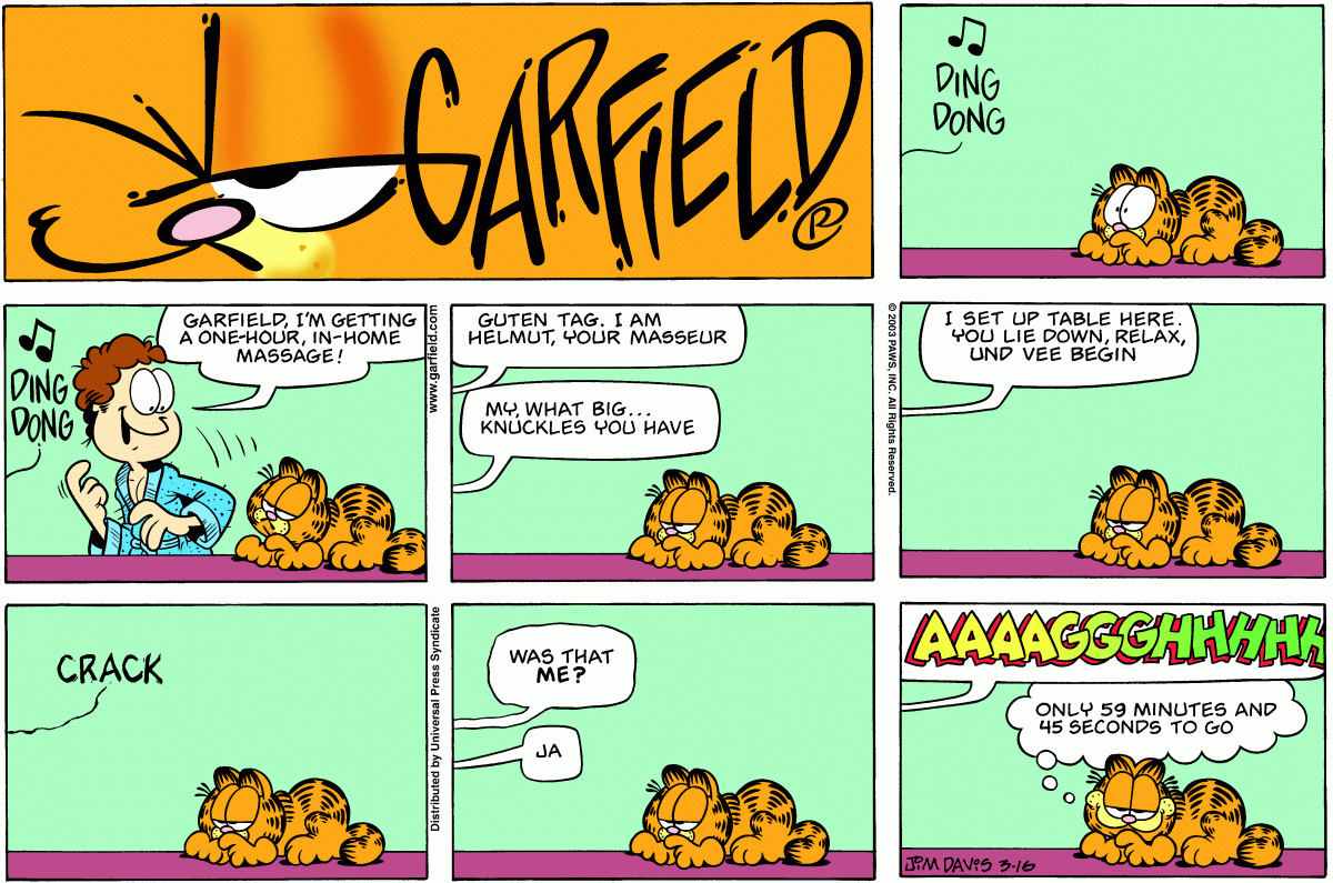 Garfield, March 16, 2003