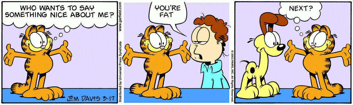Garfield, March 17, 2003