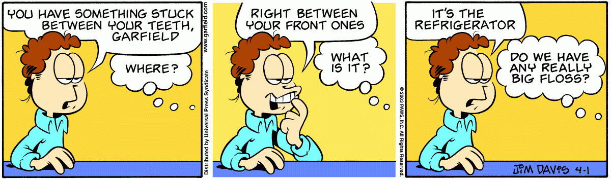 Garfield, April 1, 2003