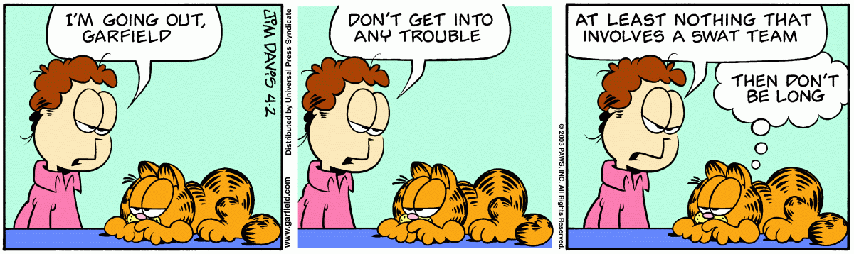 Garfield, April 2, 2003