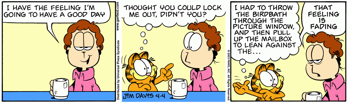 Garfield, April 4, 2003