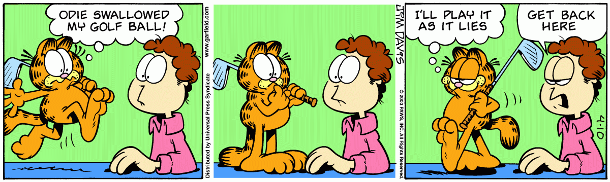 Garfield, April 10, 2003