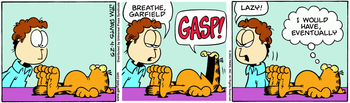 Garfield, April 25, 2003
