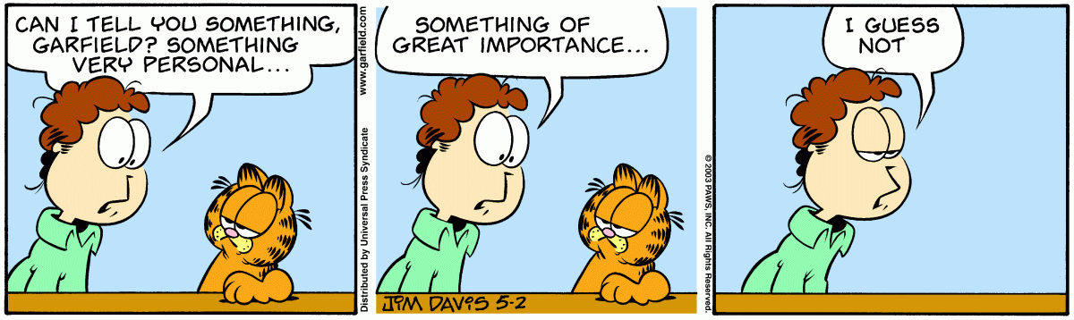 Garfield, May 2, 2003