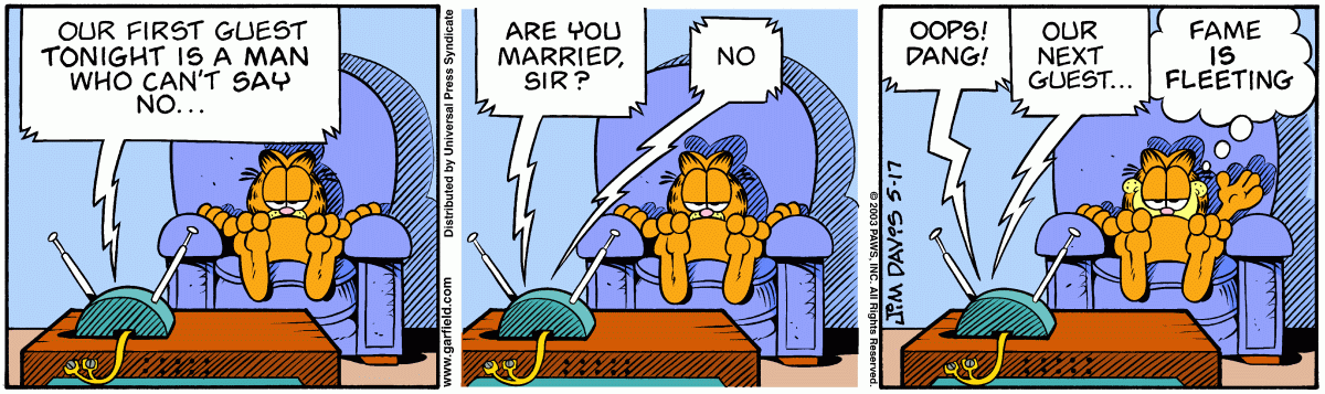 Garfield, May 17, 2003