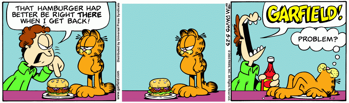 Garfield, May 23, 2003