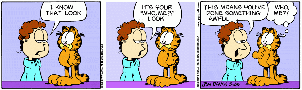 Garfield, May 29, 2003