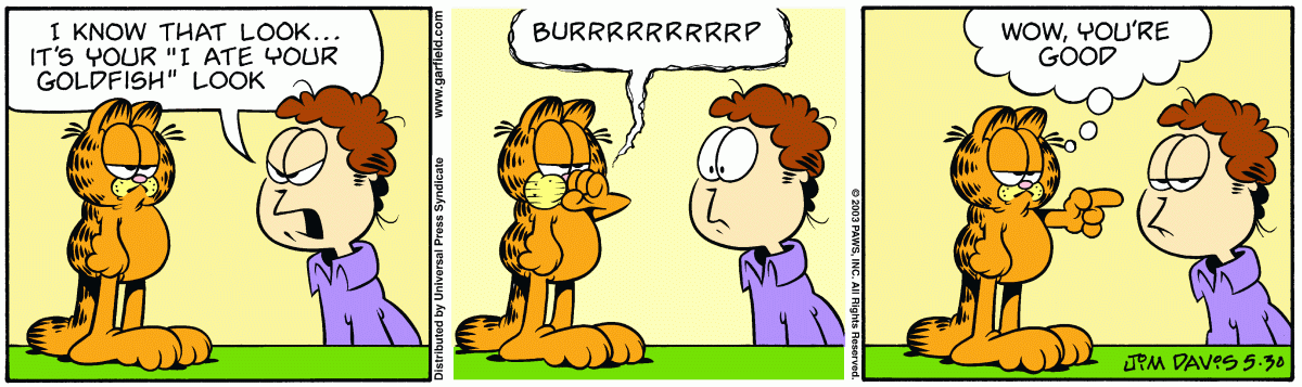 Garfield, May 30, 2003