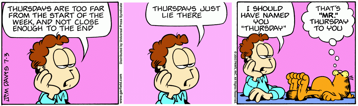 Garfield, July 3, 2003