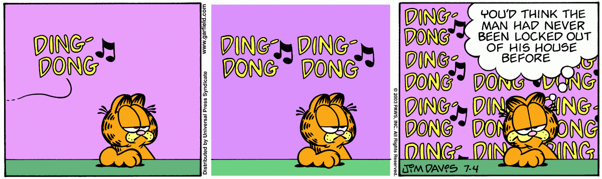 Garfield, July 4, 2003