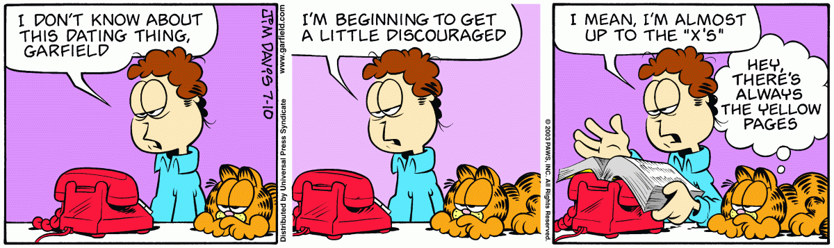 Garfield, July 10, 2003