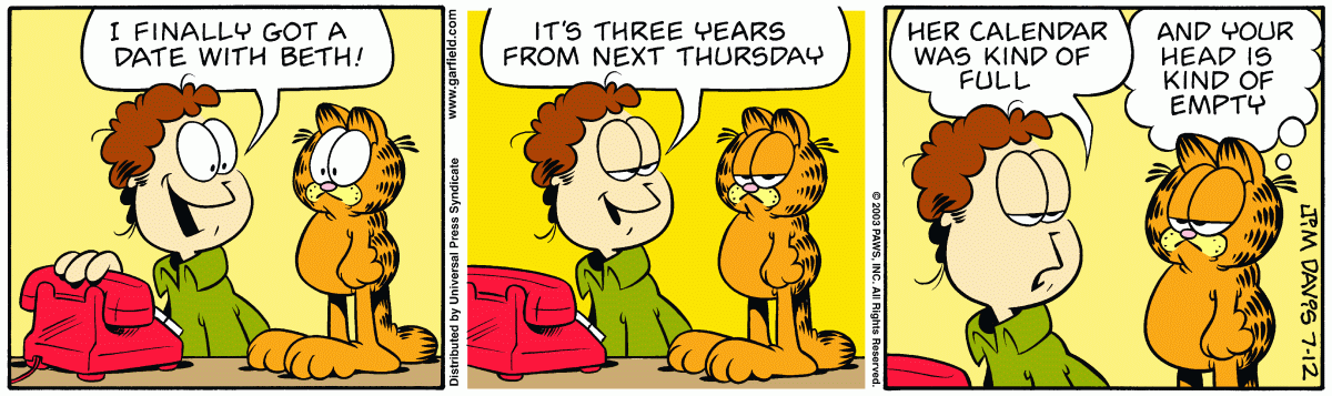 Garfield, July 12, 2003