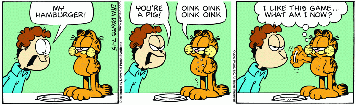 Garfield, July 15, 2003