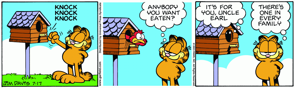 Garfield, July 17, 2003