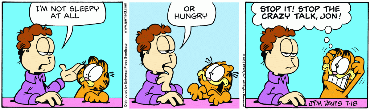 Garfield, July 18, 2003
