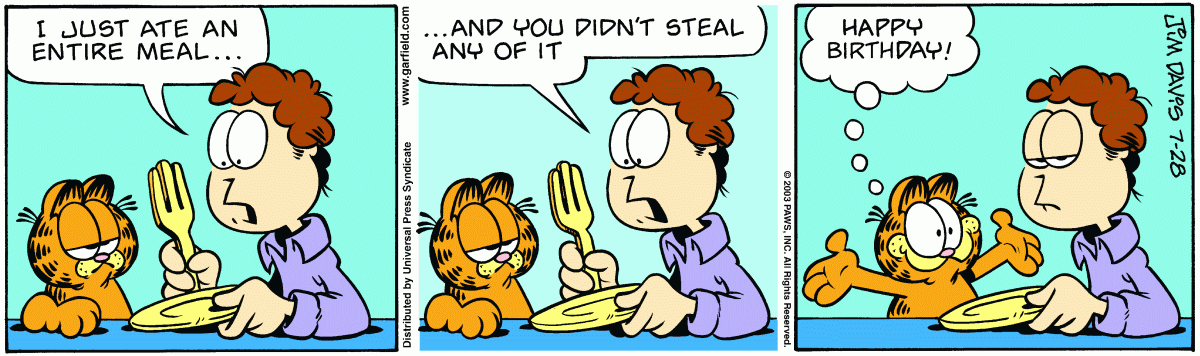 Garfield, July 28, 2003