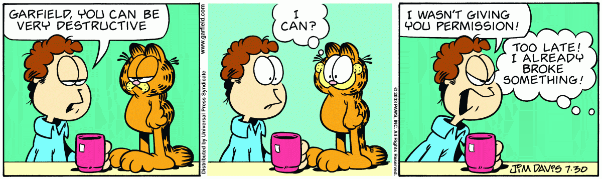 Garfield, July 30, 2003