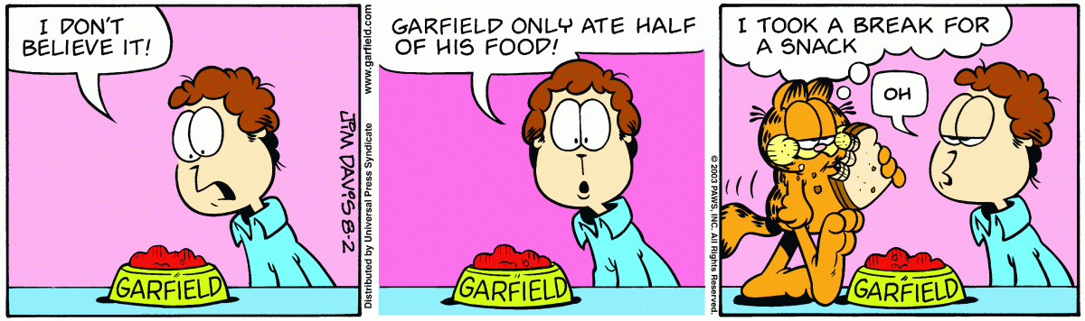 Garfield, August 2, 2003