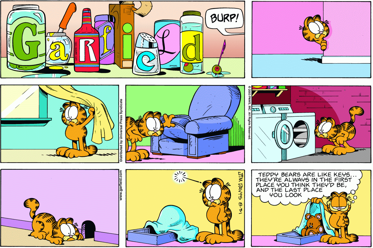 Garfield, August 31, 2003