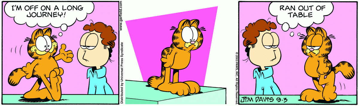 Garfield, September 3, 2003