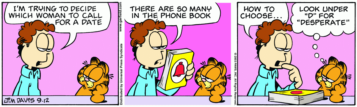 Garfield, September 12, 2003