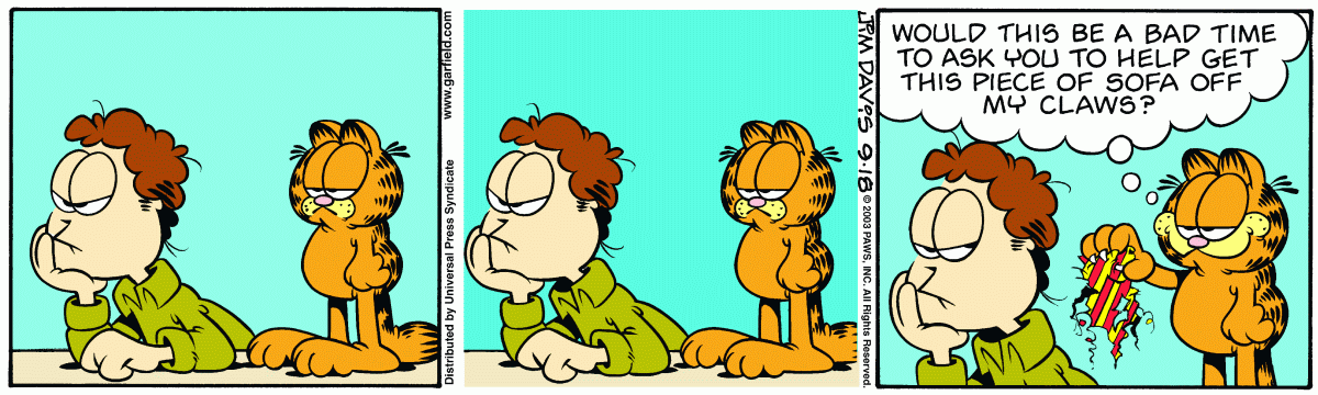 Garfield, September 18, 2003